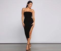 Chic Status Strapless Midi Dress