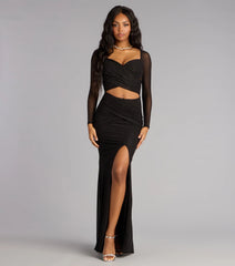 Michelle Glitter Cutout Mermaid Formal Dress