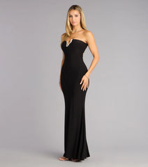 Janet Velvet Strapless Mermaid Dress