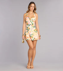 Amalfi Mood Halter Skater Dress
