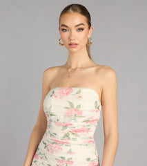 Hadley Floral A-Line Slit Formal Dress