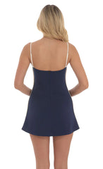 Outline Dress in Navy