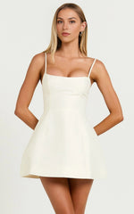 Carolina Scoop Neck Fit & Flare Mini Dress – Off-White Statement Silhouette