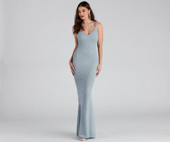 Avalee Formal Glitter Laceup Dress