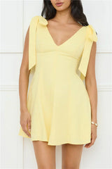 Pretty In Power Mini Dress Yellow
