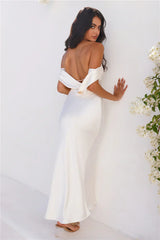 Precious Pearl Satin Maxi Dress Champagne