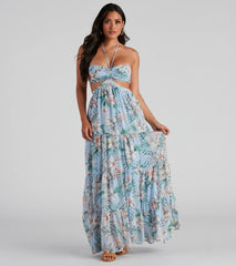 Bora Bora Floral Chiffon Maxi Dress