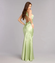 Rachel Satin Open Back Formal Dress