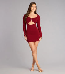 Love At First Glance Long Sleeve Bodycon Mini Dress
