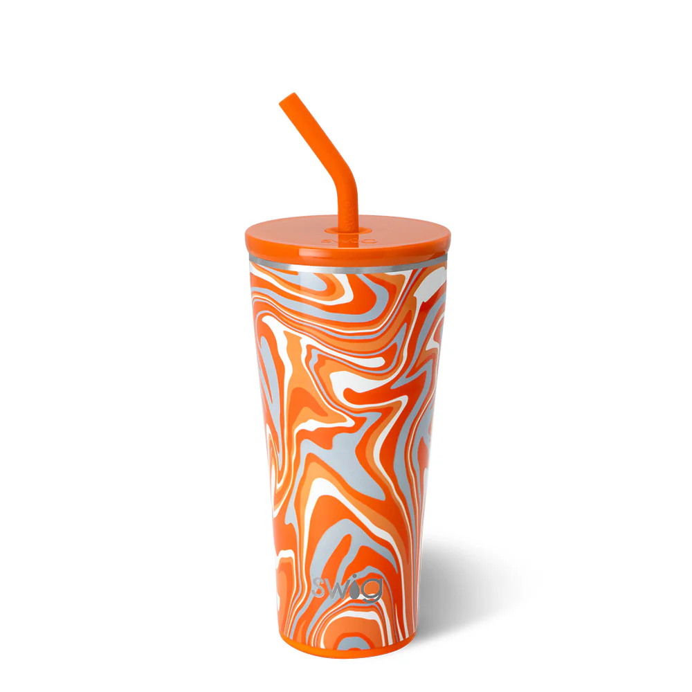 Fanzone Orange Straw Tumbler 32oz