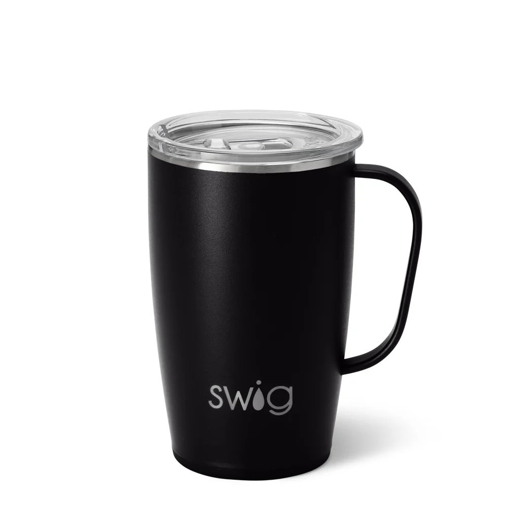 Black Travel Mug 18oz