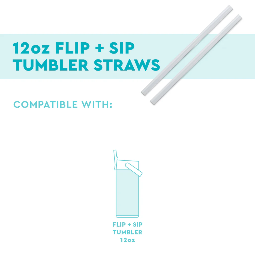 Replacement Straws 2-Pack 12oz Flip + Sip Tumbler