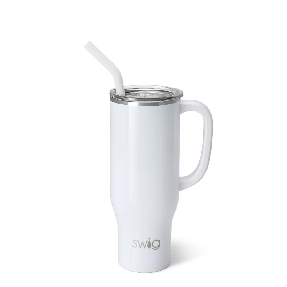 Shimmer White Mega Mug 30oz