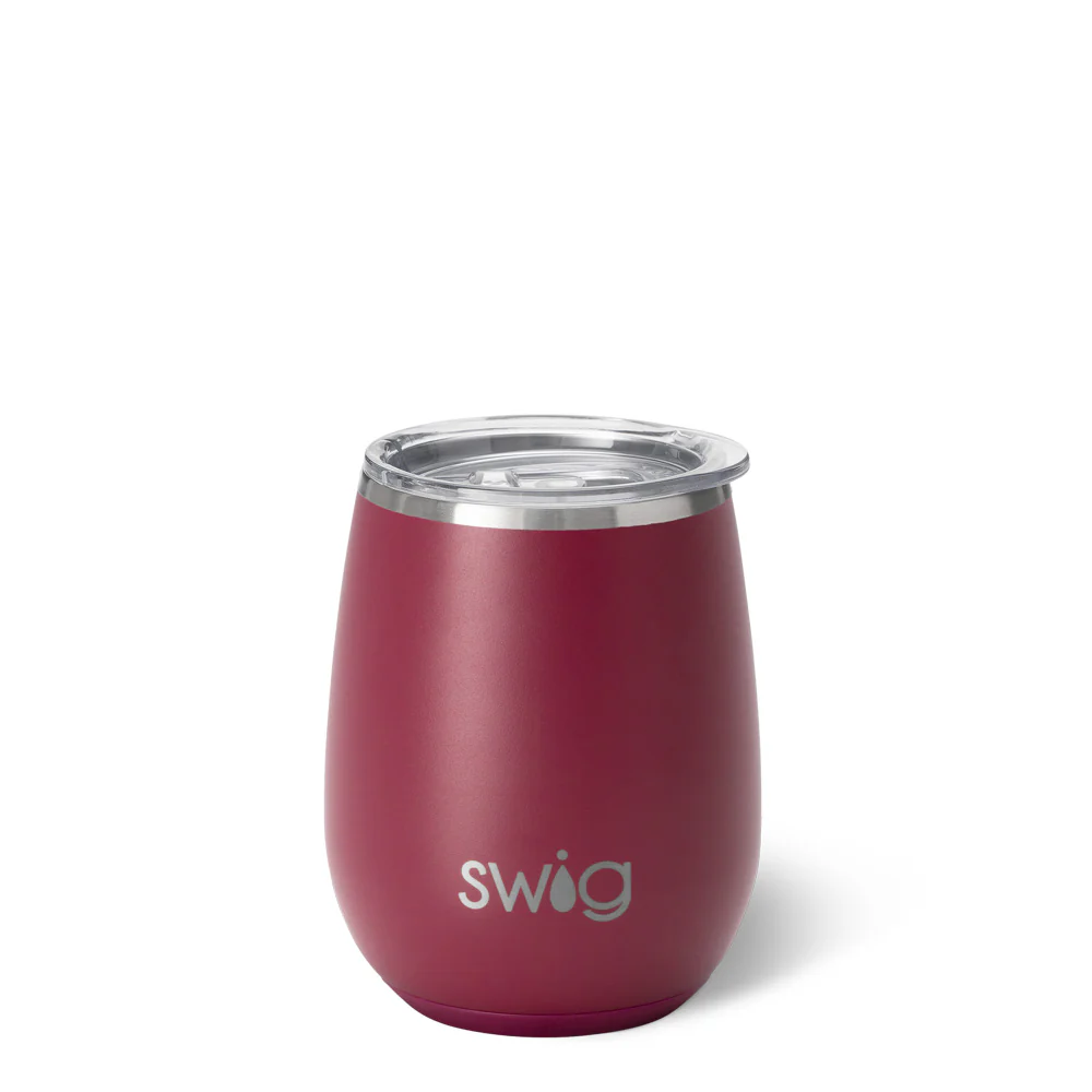 Maroon Stemless Wine 14oz
